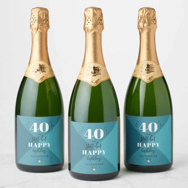 4O and still hot Sparkling Wine Label (Bottles)