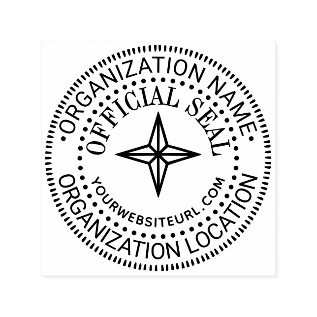 4P2 Star Generic Custom Official Seal Name Loc URL Self-inking Stamp (Design)