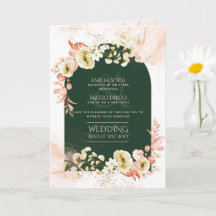 4pg Hispanic Floral Wedding Programme Bilingue Chi