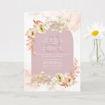 4pg Hispanic Floral Wedding Programme Bilingue Chi