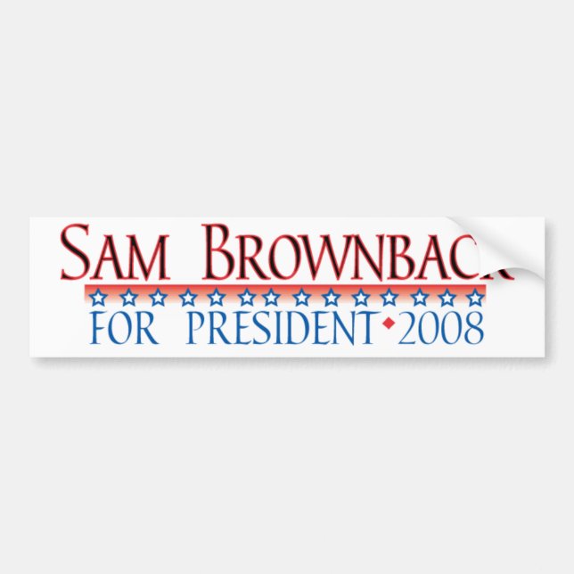 4prez-brownback bumper sticker (Front)