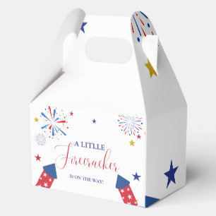 4t of July Independence firecracker Baby Shower   Favor Box