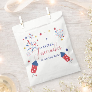 4t of July Independence firecracker Baby Shower  Favour Bag