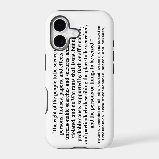 4th Amendment of the United States Constitution (Back)