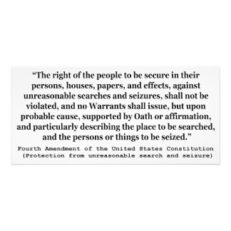 4th Amendment of the United States Constitution Photo Print