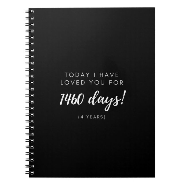 4th Anniversary Gift for Boyfriend Girlfriend Notebook (Front)