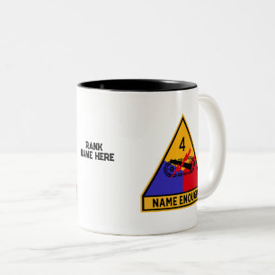4th Armoured Division "Name Enough" Two-Tone Coffee Mug