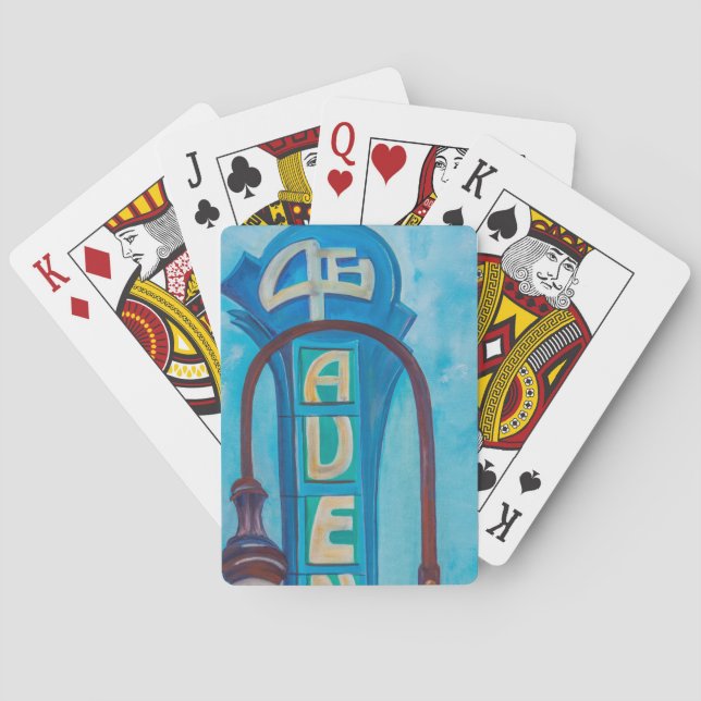 4th Ave. Marquee Playing Cards (Back)