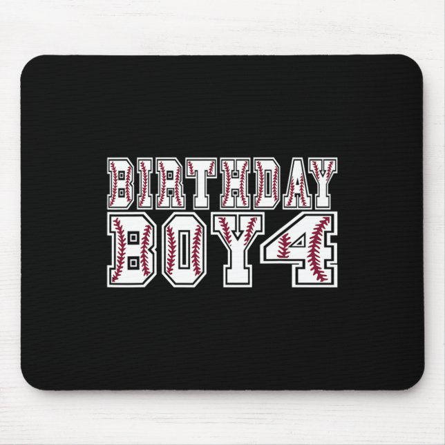 4th Birthday Boy 4 Years Old Sell Theme Lover Part Mouse Pad (Front)