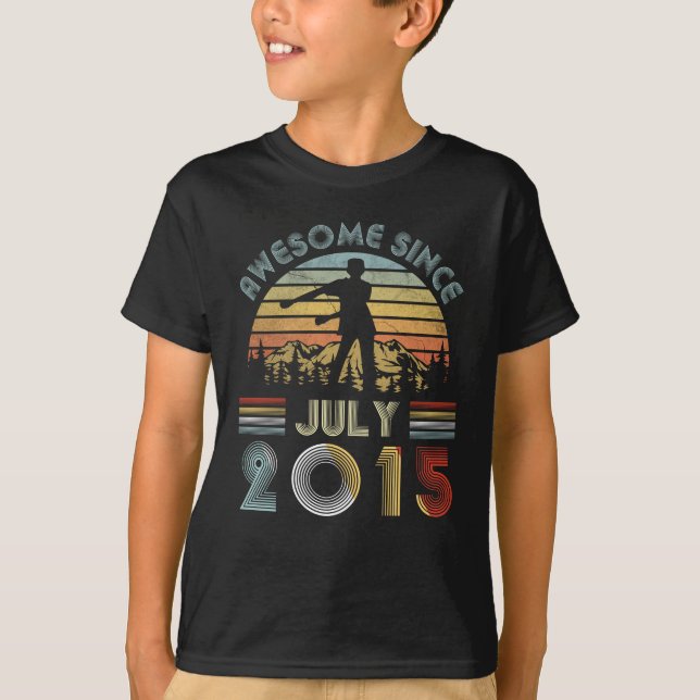 4th Birthday Boy July 2015 Floss Like A Boss T-Shirt (Front)