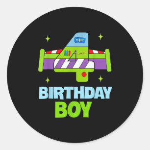 4th Birthday Boy Toy Lover Funny 4 Year Old Story  Classic Round Sticker