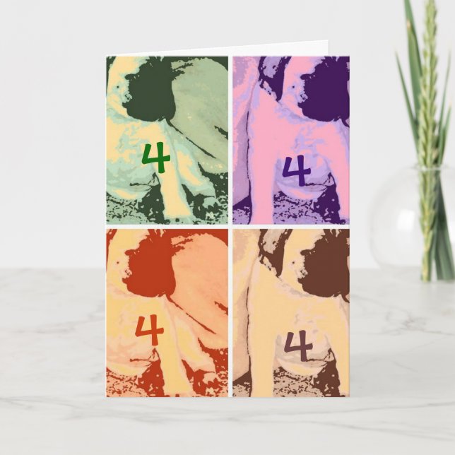 4th Birthday Card (Front)