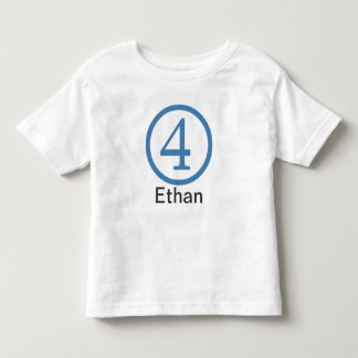 4th Birthday Customizable T-Shirt Boy