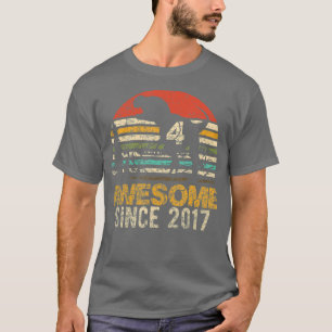 4th Birthday Dinosaur 4 Year Old Boy Kids Since T-Shirt