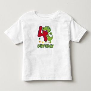 4th birthday dinosaur toddler t-shirt