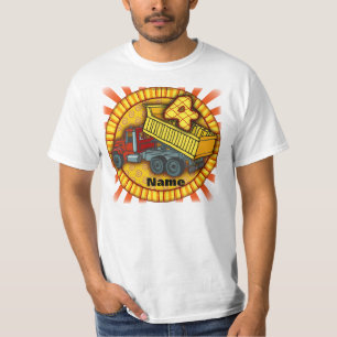 4th Birthday Dump Truck Anniversaire t-shirts pers