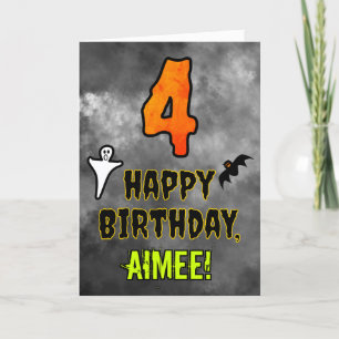 4th Birthday: Eerie Halloween Theme + Custom Name Card