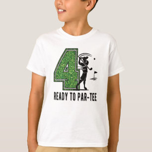 4th Birthday Gift Golf Player 4 Year Old Boy T-Shirt
