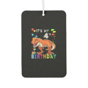 4th Birthday Gifts Kids Boys Dino T Rex Dinosaur Air Freshener