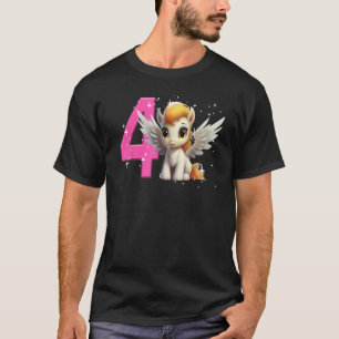 4th Birthday Girl Pegasus Birthday Party Toddler T-Shirt