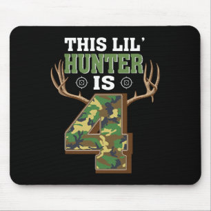 4th Birthday Hunting Deer 4 Year Old Hunter 1 Mouse Pad