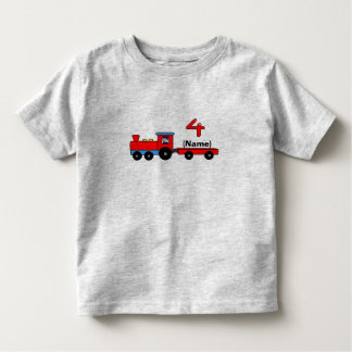 4th Birthday Personalized Train T-Shirt
