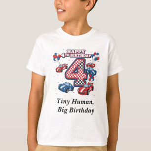 4th Birthday Race Car Personalized Two Fast  T-Shirt