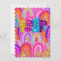 4th Birthday Rainbow Sequin