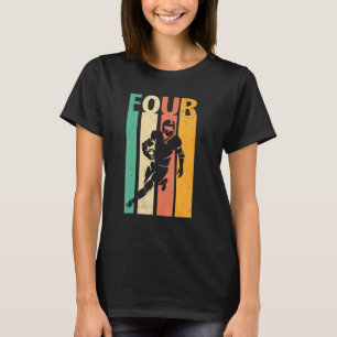 4th Birthday Retro American Football 4 Years Old B T-Shirt