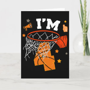 4th Birthday Sketll Boy 4 Yr Old Four Years Bday  Card