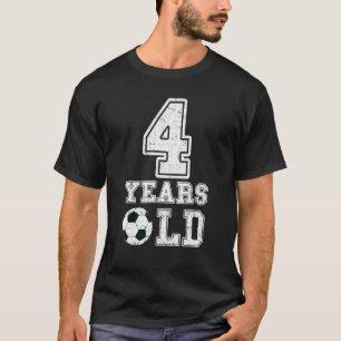 4th Birthday Sport 4 Years Old Soccer 4 Boys Kids T-Shirt