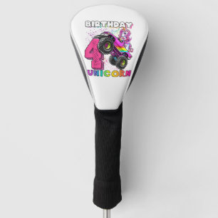 4th Birthday Unicorn Monster Truck Birthday Party Golf Head Cover