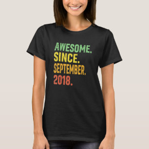 4th Birthday Vintage September 2018 4 Years Old T-Shirt