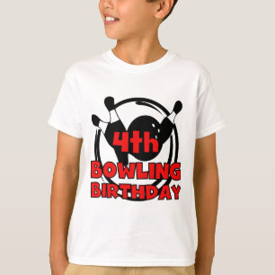 4th Bowling Birthday Tshirts and Gifts