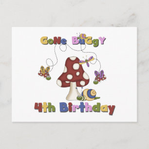 4th Bug Birthday Tshirts and Gifts Postcard