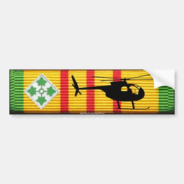 4th Cavalry Division OH-6 Loach VSM Bumper Sticker (Front)