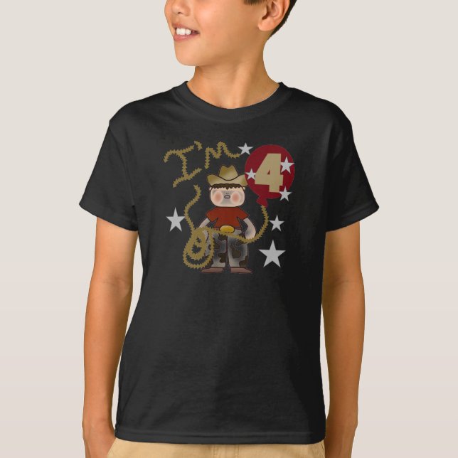 4th Cowboy Birthday Tshirts and Gifts (Front)