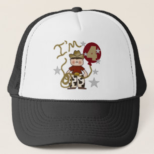 4th Cowboy Birthday Tshirts and Gifts Trucker Hat