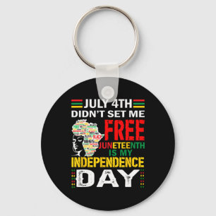 4th Didn't Set Me Free Juneteenth Keychain