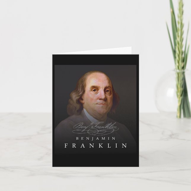 4th Founding Father Ben Benjamin Franklin Tee  Card (Front)