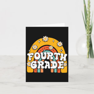 4th Fourth Grade First Day School Back To School T Card