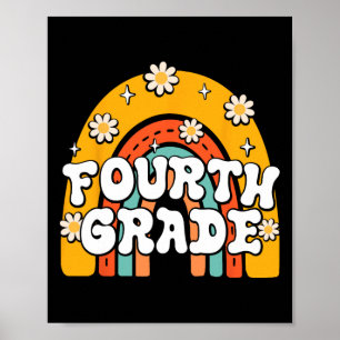 4th Fourth Grade First Day School Back To School T Poster