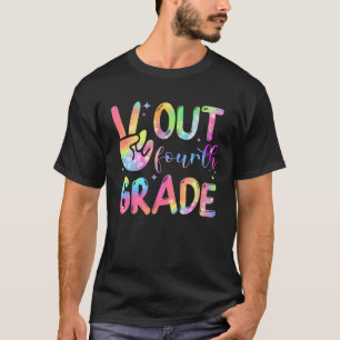 4th Fourth Grade Peace Out Tie Dye Happy Last Day T-Shirt