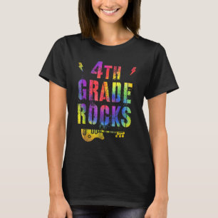 4th Fourth Grade Rocks Tie Dye Back To School Teac T-Shirt