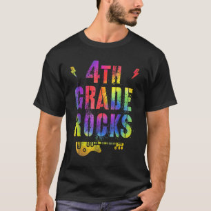 4th Fourth Grade Rocks Tie Dye Back To School Teac T-Shirt