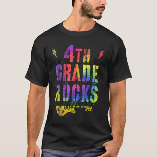 4th Fourth Grade Rocks Tie Dye Back To School Teac T-Shirt