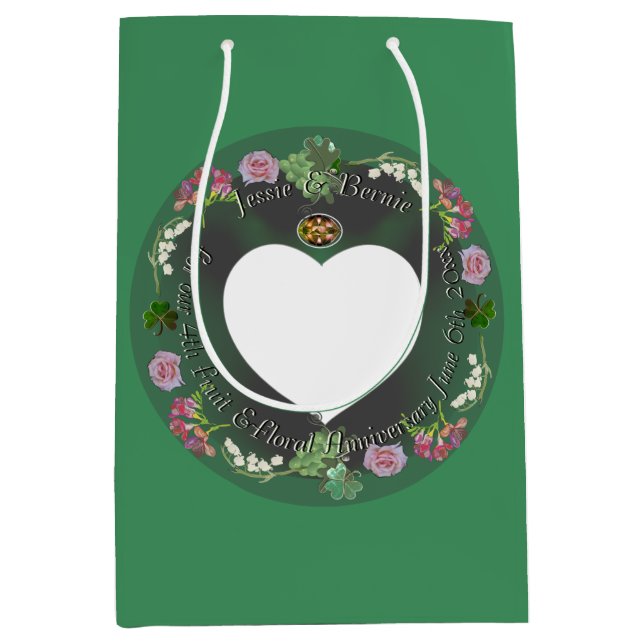 4th Fruit & Floral Anniversary + Photo Gift Bag (Front)