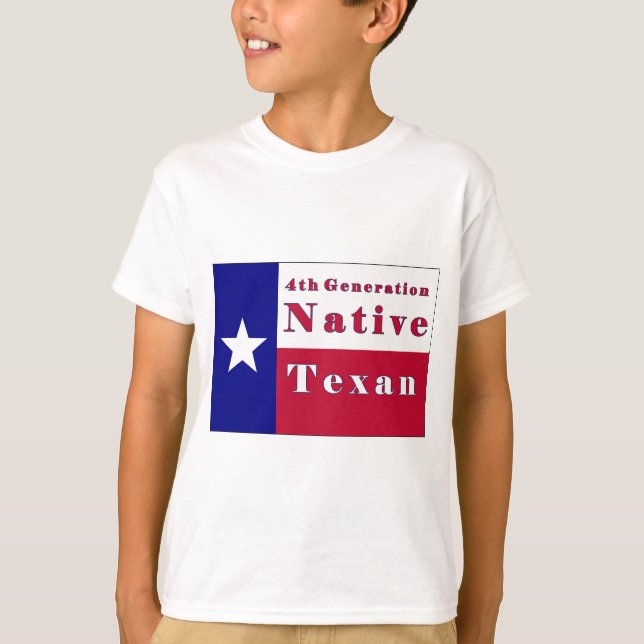 4th Generation Native Texan Flag T-Shirt (Front)