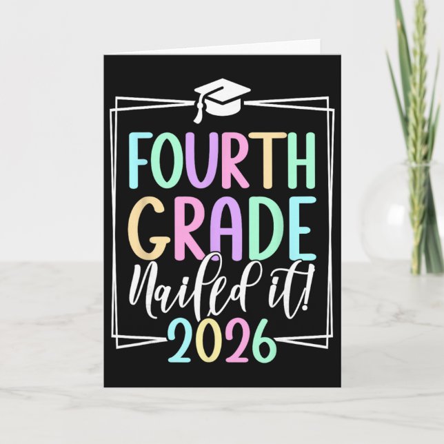 4th Grade 2026 Fourth Grade Graduation _2  Card (Front)