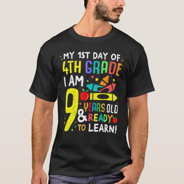 4th Grade Back To First Day Of School Boys Girl T-Shirt (Front)